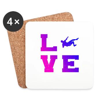 Bouldering Bouldering Women Climber - Coasters (set of 4) - white - Front