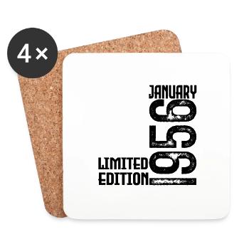 January 1956 Anniversary Gift. January 1956. - Coasters (set of 4) - white - Front