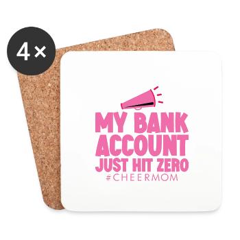 Mon compte bancaire vient d’atteindre zéro 4 - Dessous de verre (lot de 4) - blanc - Devant