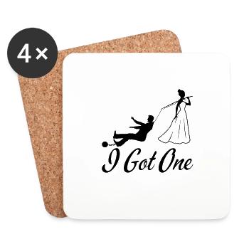 J’ai une mariée - Dessous de verre (lot de 4) - blanc - Devant