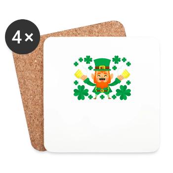 Na Zdrowie Prost Polish St. Patrick's Day Poland - Coasters (set of 4) - white - Front