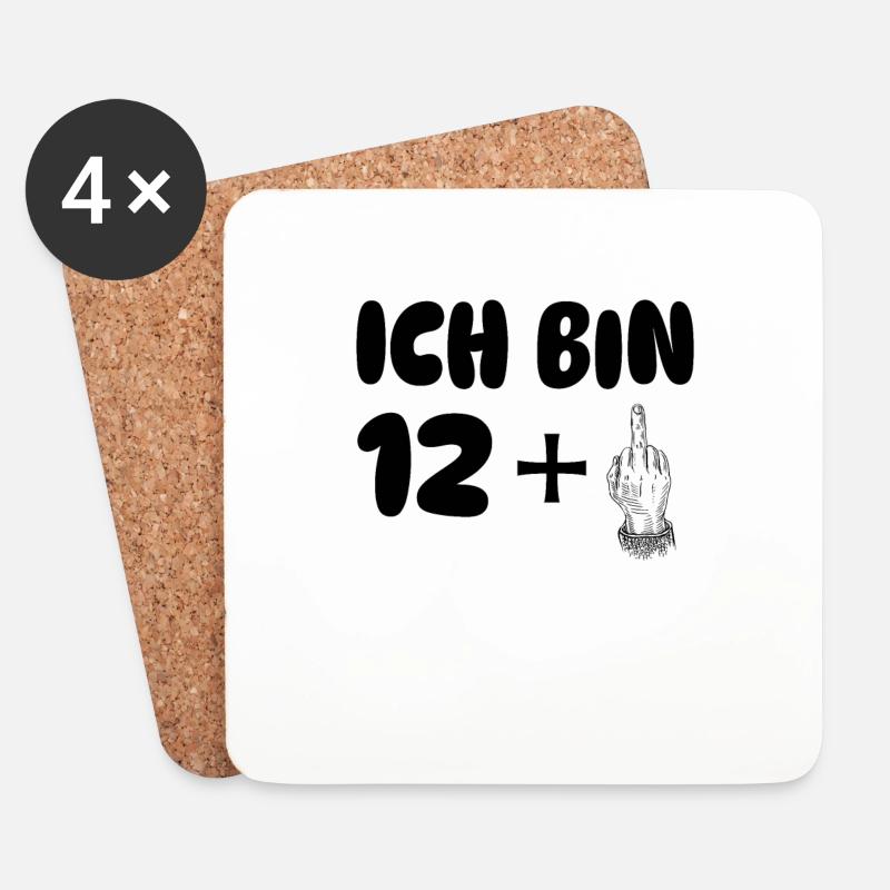 ich bin 13 - Untersetzer (4er-Set) - Weiß