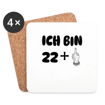 ich bin 23 - Untersetzer (4er-Set) - Weiß - Vorne