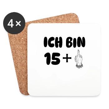 ich bin 16 - Untersetzer (4er-Set) - Weiß - Vorne