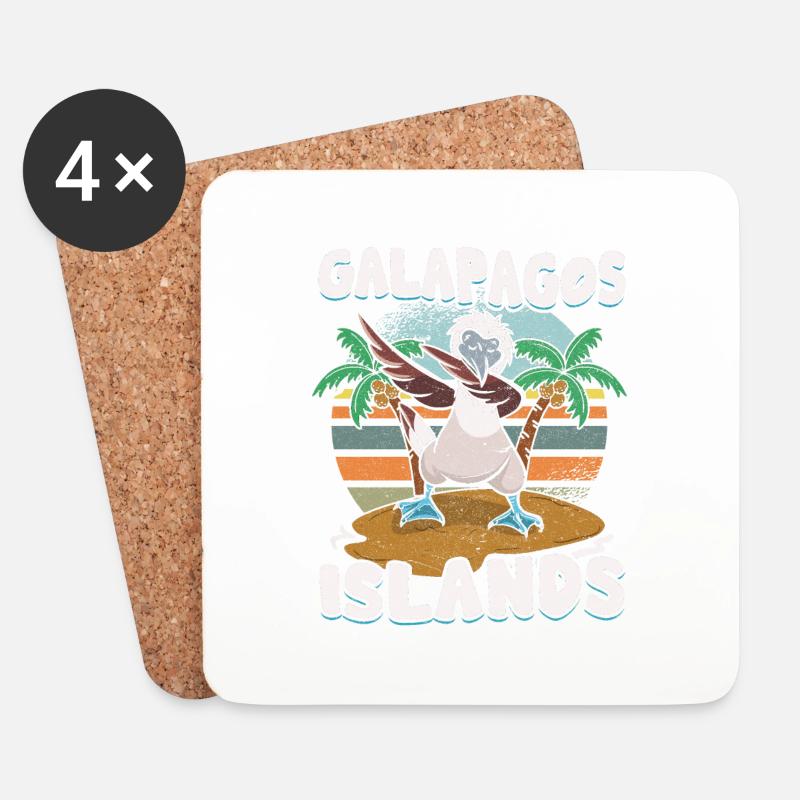 Galapagos Islands - Untersetzer (4er-Set) - Weiß