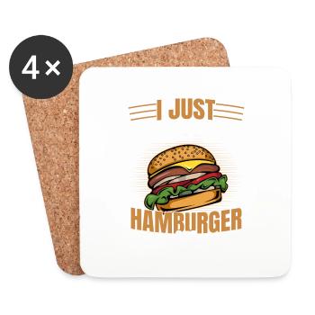 I Just Really Like Hamburger, Ok? Meat Buns Food B - Untersetzer (4er-Set) - Weiß - Vorne