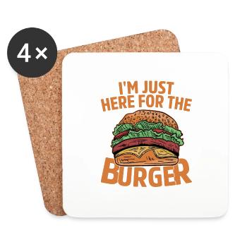 I'm Just Here For The Burger Hamburger Food Meat B - Untersetzer (4er-Set) - Weiß - Vorne