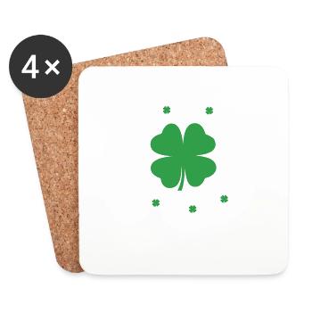 Sassy Lassie Irish Heritage Ireland Shamrock - Coasters (set of 4) - white - Front