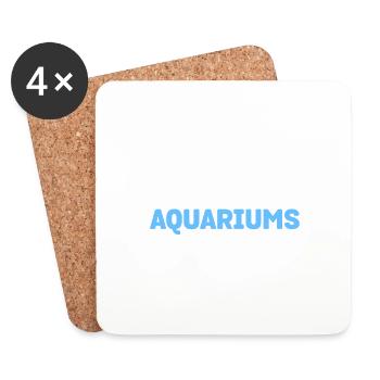 Eat Sleep Aquariums Drôle Aquarium Fans D’amoureux Des Poissons - Dessous de verre (lot de 4) - blanc - Devant