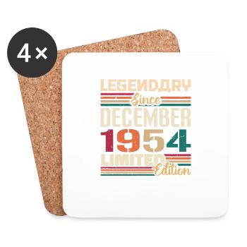 Legendary since December 1954 Vintage December 1954 - Coasters (set of 4) - white - Front