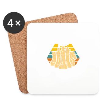 Choose Your Weapon Chess Player Silhouettes - Coasters (set of 4) - white - Front