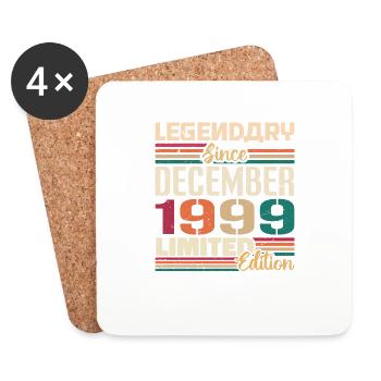 Legendary since December 1999 Vintage December 1999 - Coasters (set of 4) - white - Front