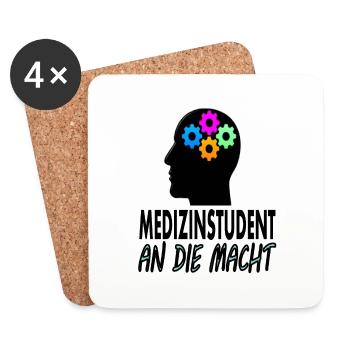 Medizinstudent Medizin studieren Geschenk - Untersetzer (4er-Set) - Weiß - Vorne