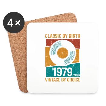 1979 Vintage Vinyl Classic Birth Yearchoice editi - Coasters (set of 4) - white - Front