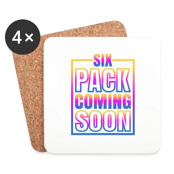 Six Pack Coming Soon 62 - Coasters (set of 4) - white - Front