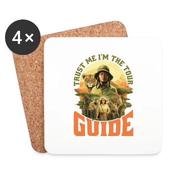 Trust Me I'm The Tour Guide 6 - Coasters (set of 4) - white - Front