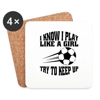 Soccer Player Soccer Team Soccer Design - Coasters (set of 4) - white - Front