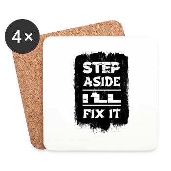 joke quote are you a mechanic sayings - Coasters (set of 4) - white - Front