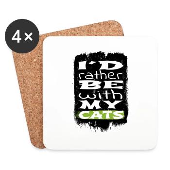 birthday present idea animal lover present aw - Coasters (set of 4) - white - Front
