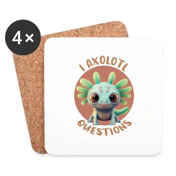 I Axolotl Questions - Coasters (set of 4) - white - Front