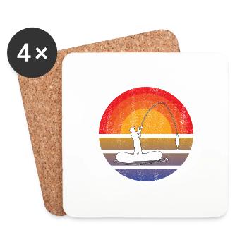 Fishing Fishing Fishing Hook Angler Fishing - Coasters (set of 4) - white - Front