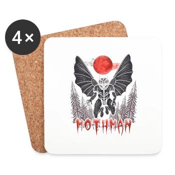 Mothman - Coasters (set of 4) - white - Front