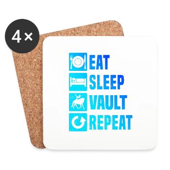 Artistic gymnastics on horseback Athletic discipline - Coasters (set of 4) - white - Front