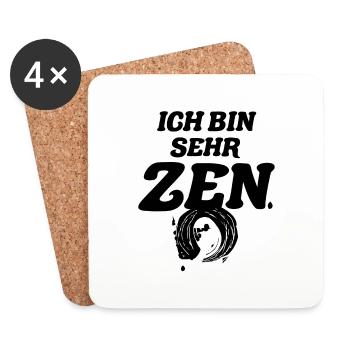 Zèn - Zenkreis - Untersetzer (4er-Set) - Weiß - Vorne