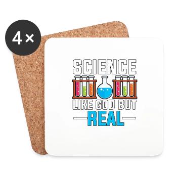La science comme Dieu, mais réelle pour les athées - Dessous de verre (lot de 4) - blanc - Devant