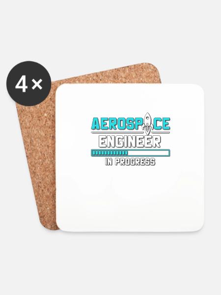 Aerospace Engineer In Progress für - Untersetzer (4er-Set) - Weiß
