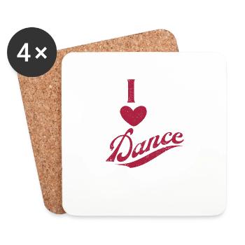 Live Love Dance Lustige Tanzliebhaberin Tänzerin - Untersetzer (4er-Set) - Weiß - Vorne