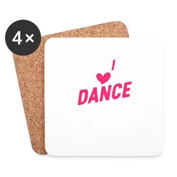 Live Love Dance Lustige Tanzliebhaberin Tänzerin - Untersetzer (4er-Set) - Weiß - Vorne