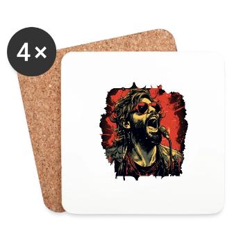 Dibs On The Lead Singer 7 - Untersetzer (4er-Set) - Weiß - Vorne