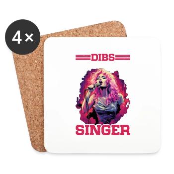 Dibs On The Lead Singer 6 - Untersetzer (4er-Set) - Weiß - Vorne