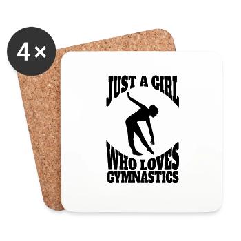 Gymnastics Girls Gymnastics Club Gymnastics Gymnast - Coasters (set of 4) - white - Front