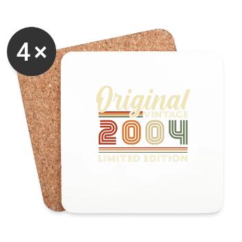 Vintage 2004 Jahrgang Geburtstag Retro Geschenk - Coasters (set of 4) - white - Front