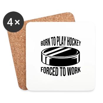 Eishockeyspieler Eishockey Eishockeyteam Hockeyfan - Untersetzer (4er-Set) - Weiß - Vorne