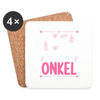 Ich komme total nach meinem Onkel Nichte Neffe - Untersetzer (4er-Set) - Weiß - Vorne
