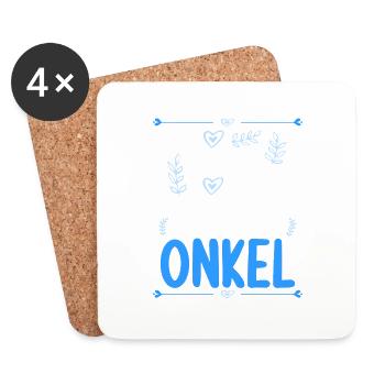 Ich komme total nach meinem Onkel Nichte Neffe - Untersetzer (4er-Set) - Weiß - Vorne
