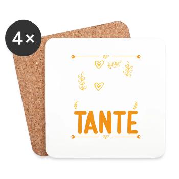 Ich komme total nach meiner Tante Nichte Neffe - Untersetzer (4er-Set) - Weiß - Vorne