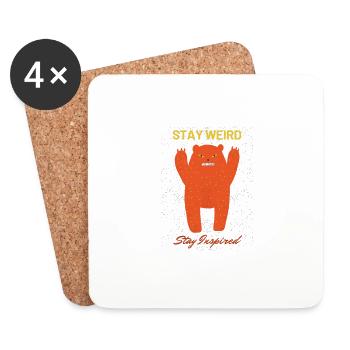 Stay Weird Stay Inspired - Coasters (set of 4) - white - Front
