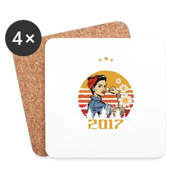 December 2017 Birthday Present December 2017 - Coasters (set of 4) - white - Front