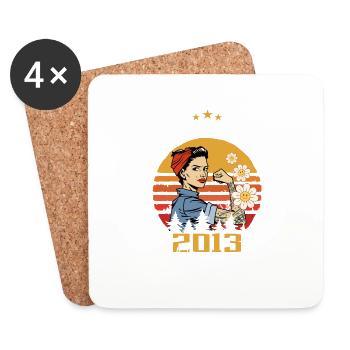 December 2013 Birthday Present December 2013 - Coasters (set of 4) - white - Front