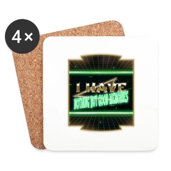 fingers present hack the box birthday happy - Coasters (set of 4) - white - Front