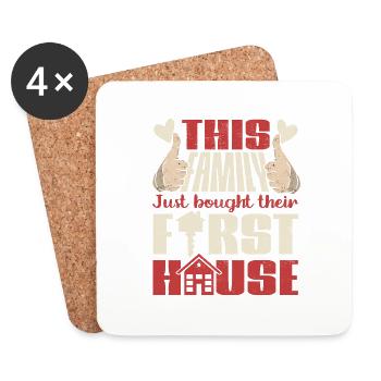 This Family Just Bought Their First House - Coasters (set of 4) - white - Front