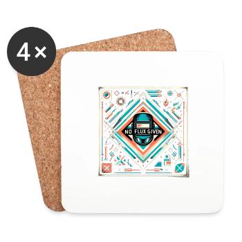 pas de flux donné 11 - Dessous de verre (lot de 4) - blanc - Devant