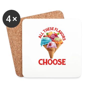 Toutes ces saveurs et vous choisissez d’être salé 17 - Dessous de verre (lot de 4) - blanc - Devant