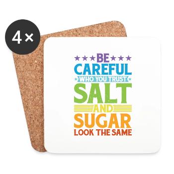 Salt And Sugar Look The Same 13 - Untersetzer (4er-Set) - Weiß - Vorne