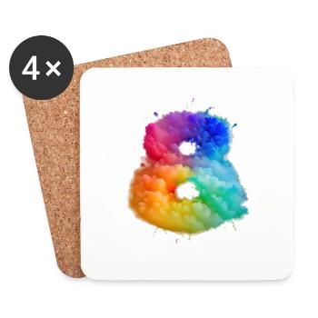 Birthday birthday party birthday gift born - Coasters (set of 4) - white - Front