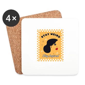 Stay Weird Stay Inspired - Coasters (set of 4) - white - Front